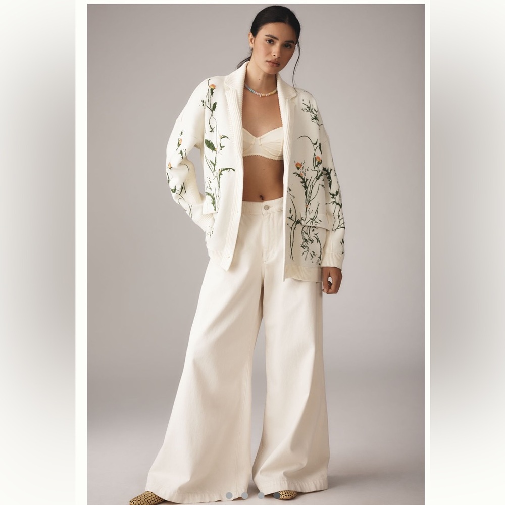ANTHROPOLOGIE NWT FLORAL CARDIGAN SWEATER 🌸